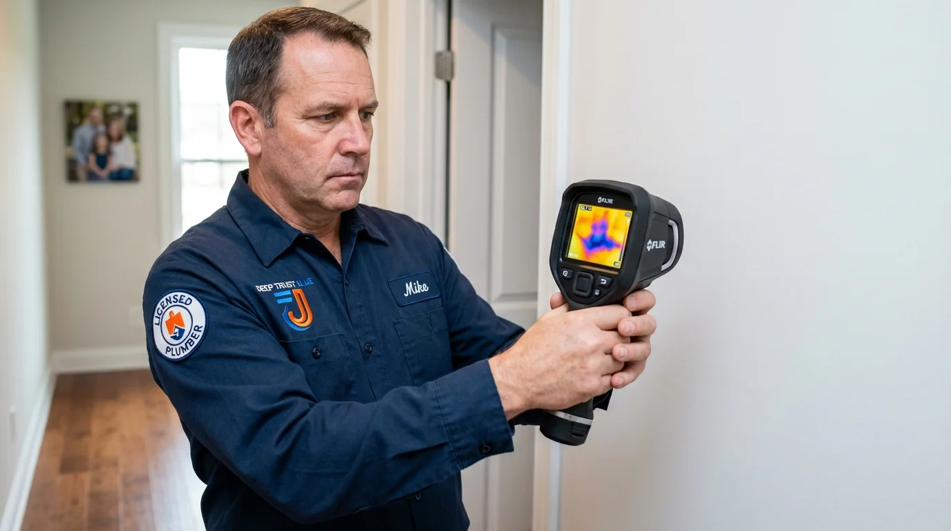Thermal imaging leak detection by Johns Plumbing LLC in Freeburg